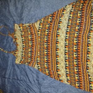 Tribal Print Halter Dress